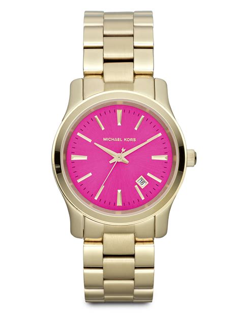 michael kors pink gold watch|Michael Kors Watch pink strap.